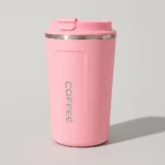 كوب حراري سعة 510 مل – ستانلس ستيل عازل مزدوج و مقاوم للتسرب  – وردي