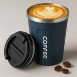 ⁦كوب حراري سعة 510 مل – ستانلس ستيل عازل مزدوج و مقاوم للتسرب  – كحلي⁩ - الصورة ⁦3⁩