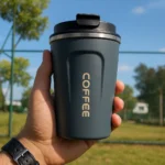 ⁦كوب حراري سعة 510 مل – ستانلس ستيل عازل مزدوج و مقاوم للتسرب  – كحلي⁩ - الصورة ⁦2⁩