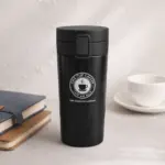 كوب حراري سعة 450 مل – ستانلس ستيل عازل مزدوج و مقاوم للتسرب – أسود