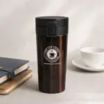 كوب حراري سعة 450 مل – ستانلس ستيل عازل مزدوج و مقاوم للتسرب – بني