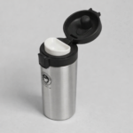 ⁦كوب حراري سعة 450 مل – ستانلس ستيل عازل مزدوج و مقاوم للتسرب – فضي⁩ - الصورة ⁦3⁩