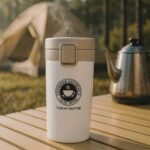 ⁦كوب حراري سعة 450 مل – ستانلس ستيل عازل مزدوج و مقاوم للتسرب  – أبيض⁩ - الصورة ⁦4⁩