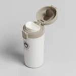 ⁦كوب حراري سعة 450 مل – ستانلس ستيل عازل مزدوج و مقاوم للتسرب  – أبيض⁩ - الصورة ⁦3⁩