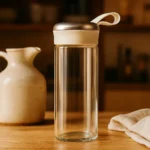 ⁦قارورة مياه سعة 400 مل – غطاء متين مع يد حمل - شفاف⁩ - الصورة ⁦2⁩