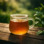 ⁦كوب زجاج مُطرَّق سعة 410 مل – تصميم أنيق و عزل حراري – شفّاف⁩ - الصورة ⁦2⁩