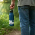 ⁦ترمس حراري سعة 550 مل – ستانلس ستيل يحافظ على المشروبات الساخنة و الباردة – أزرق⁩ - الصورة ⁦2⁩