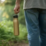 ⁦ترمس حراري سعة 550 مل – ستانلس ستيل يحافظ على المشروبات الساخنة و الباردة – ذهبي⁩ - الصورة ⁦2⁩