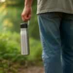 ⁦ترمس حراري سعة 550 مل – ستانلس ستيل يحافظ على المشروبات الساخنة و الباردة – فضي⁩ - الصورة ⁦2⁩